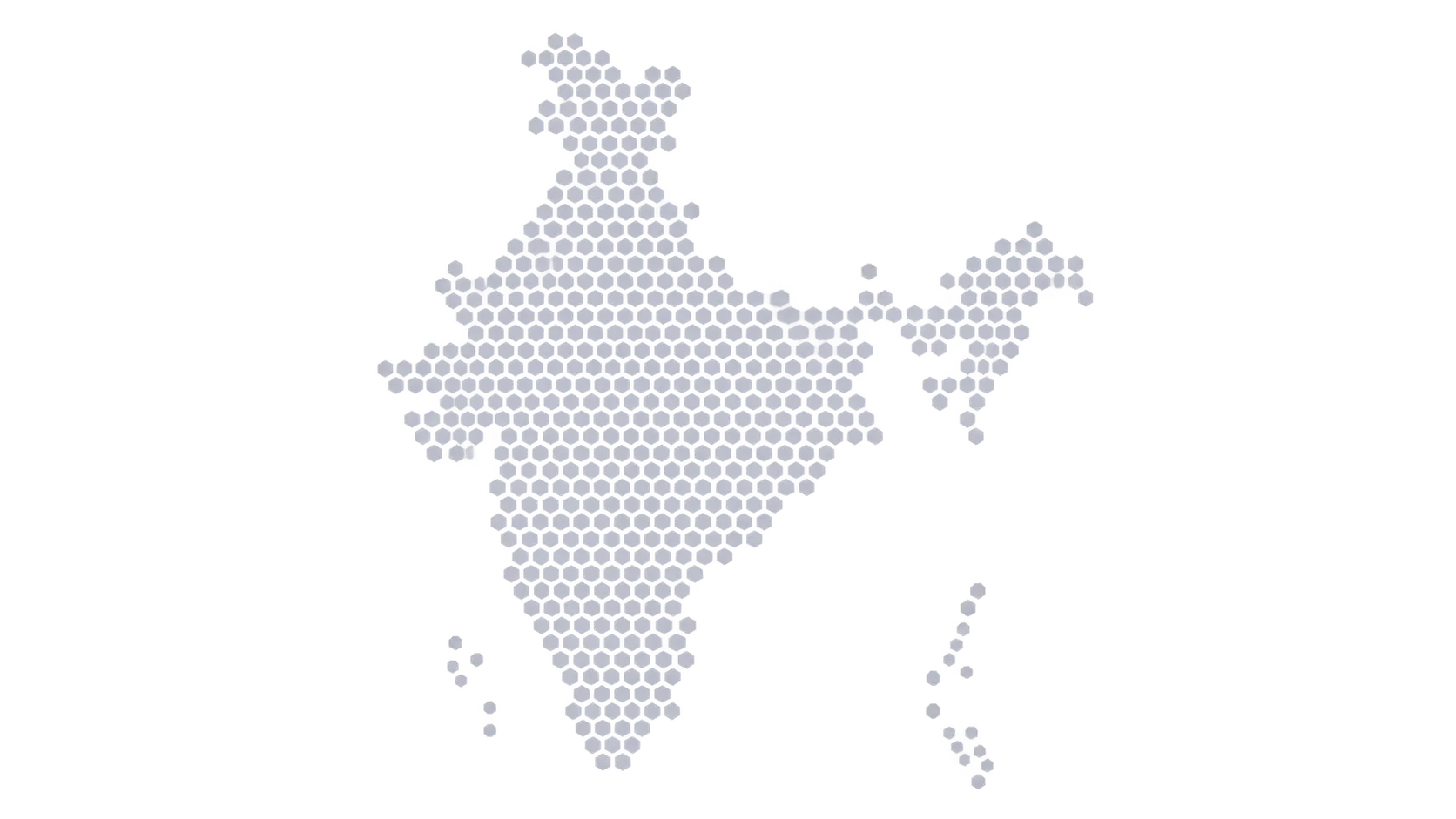 World map composed of small hexagonal cells forming continents including North and South America, Africa, Europe, Asia, and Australia on a transparent or black background.